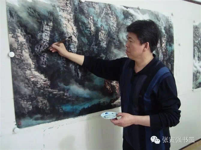 张寅强嘉陵江源头系列画作